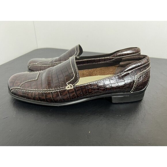 Kenneth Cole Reaction Brown Leather Loafers Size 8.5 Melly-Vanelly Brazil - Picture 8 of 11